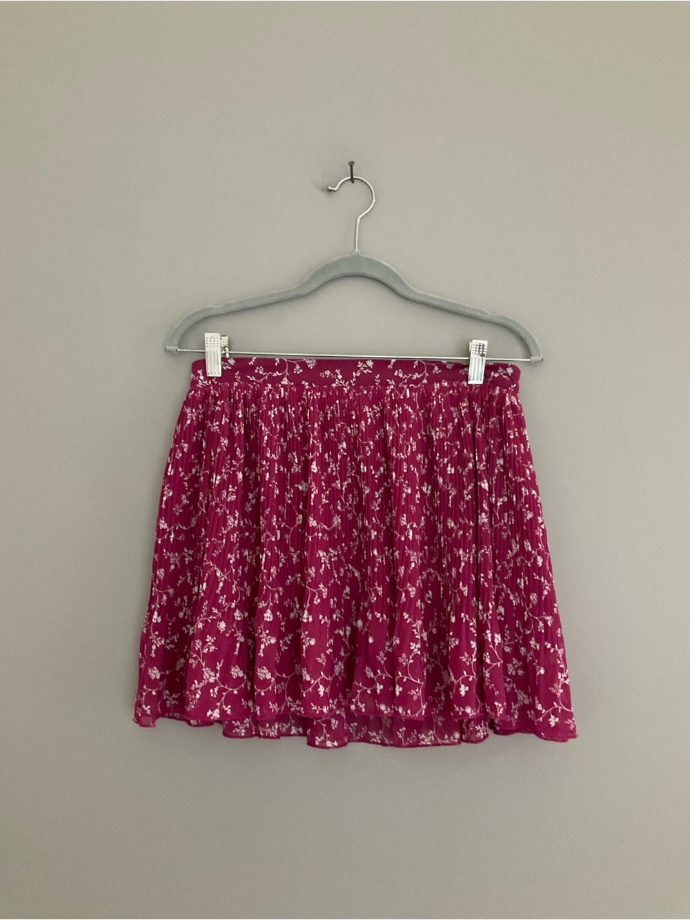 Forever 21, Hot Pink, Floral, Mini, Skirt